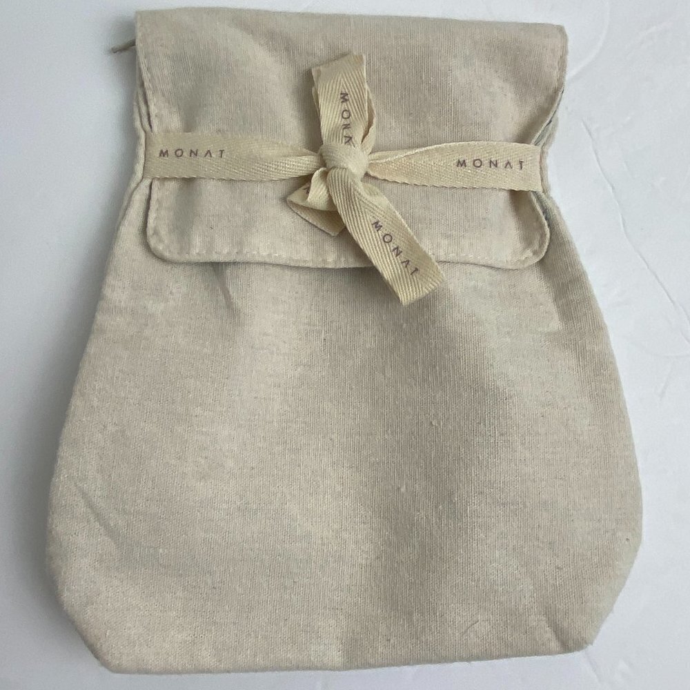 NWOT Monat Canvas Cosmetic Travel Gift Bag